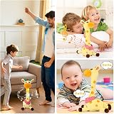 seOSTO Dancing Giraffe Toy Singing Repeating Baby Talking Plush Giraffe view 6