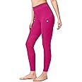SANTINY Women's Horse Riding Pants with Zipper Pockets Knee-Patch Schooling Tights Equestrian Breeches for Women