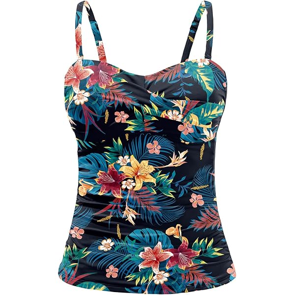 Catalina Girls' Tankini Set - Cute Swimsuit With UPF 50+ Protection, 84% Nylon 16% Spandex, Mix & Match Patterns