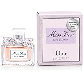 Miss Dior Eau de Parfum Mini Splash for Women, 0.17 Ounce | Designer perfume mini, luxury fragrance, pocket size, fragrance sampler, collectible miniature, beauty gift for women