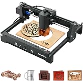 Genmitsu Laser Engraver Kortek 5W 5000mW, Wireless APP Support | &plusmn;0.01mm High Precision, Portable Desktop Laser Cutter for DIY Wood Acrylic Leather Metal Fiber, Safety Class1