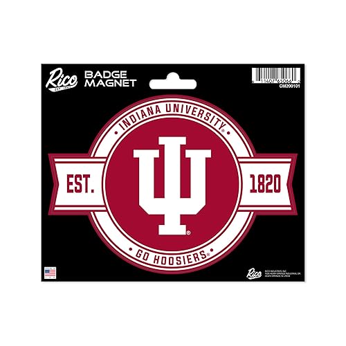Rico Industries NCAA Indiana Hoosiers Standard Badge Magnet - for Car, Fridge