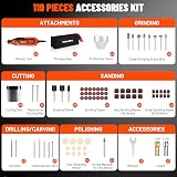 ValueMax Rotary Tool Kit 130W Variable Speed with 119 Accessories view 2