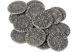 The Broken Token Early English Kings Prop Coins - 15 Silver Replica Coins - Historical Props and Novelty Coins
