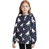 Jxstar Girls Rain Jackets Waterproof Hoodie Kids Raincoats Lightweight Windbreakers