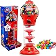 Playo 18" Big Spiral Gumball Machine for Kids - Includes Aprox 113 Gum Balls - Kids Dubble Bubble Twirling Style Candy Dispenser - Birthday Parties, Novelties, Party Favors and Supplies (Red)