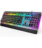Amazon.com: RisoPhy Gaming Keyboard, 104 Keys All-Metal Panel