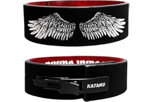 Katamu Premium Lever Weight Lifting Belt | Gym Belt | Powerlifting Belt | Leather Lifting Belts with Lever