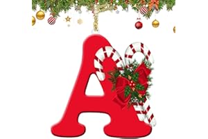 DUFRICEN 26 Letter Ornaments for Christmas Tree Decoration - Personalized Hanging Pendant Xmas Alphabet for Christmas Initial Ornament 2025, DIY Craft Ornaments,Original Gifts for Family Friends (A)