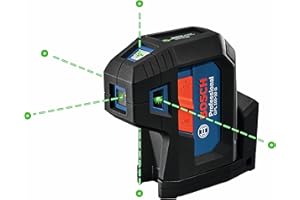Bosch Gpl100-50G 125Ft Green 5-Point Self-Leveling Laser with Visimax Technology and Integrated 360° Multipurpose Mount