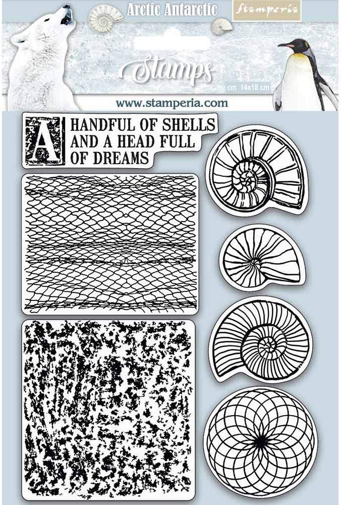 Stamperia - High Definition Natural Rubber Stamp - Shells
