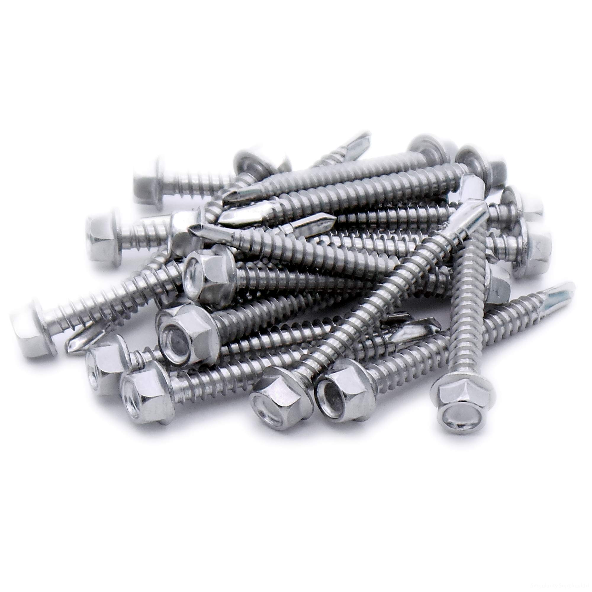 No.6 x 0.9 (3.5mm x 22mm) Hex Self-Drilling Screw (Flanged) - Stainless Steel (A2) (Pack of 20)