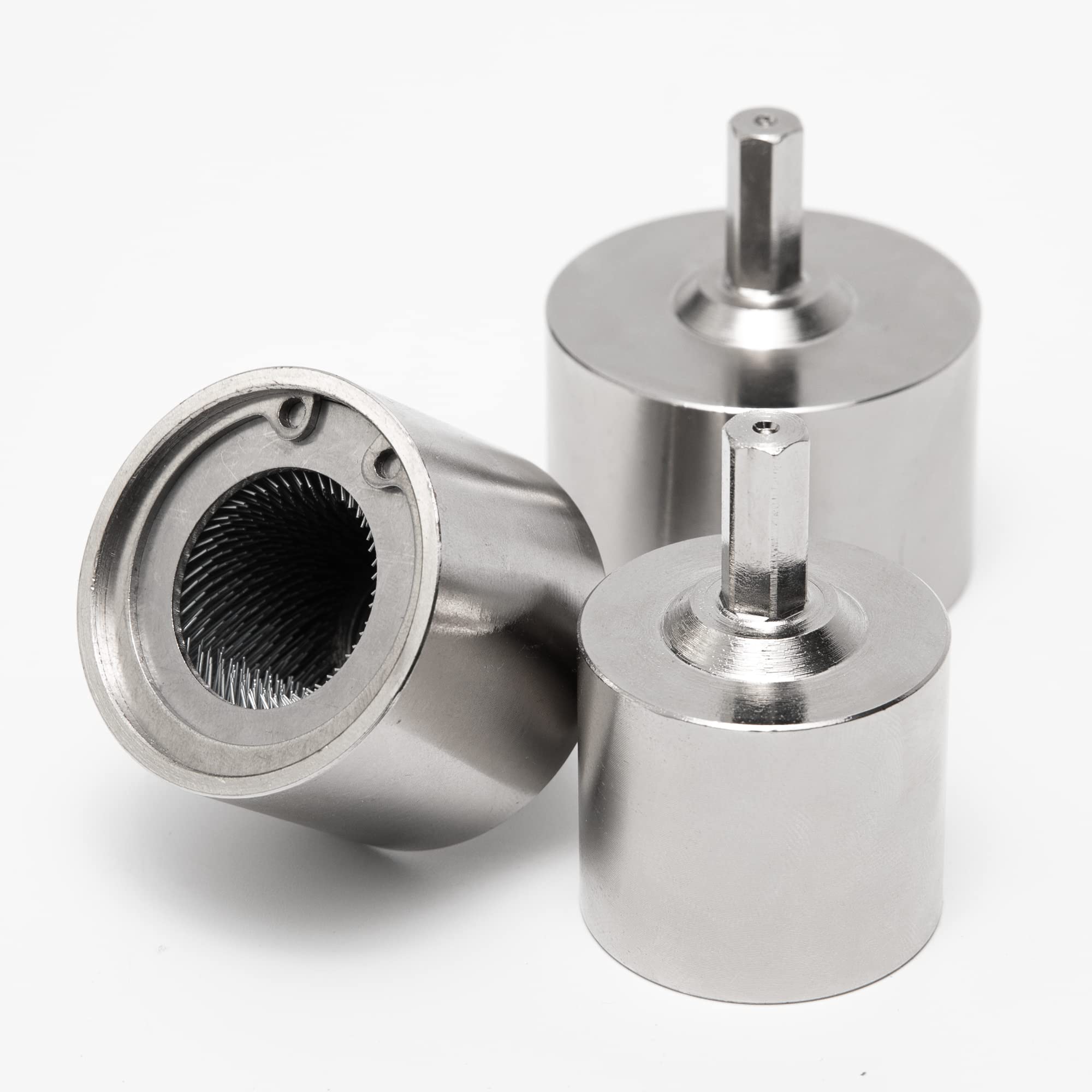 Full-Metal Copper Pipe Cleaner, Tube Cleaning Brush for Drill with Replaceable Brushes, for Professional Plumbers and Industrial Purpose Triple Set