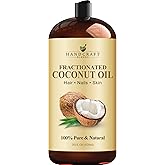 Handcraft Blends Fractionated Coconut Oil - 28 Fl Oz - 100% Pure and Natural - Premium Grade Carrier Oil for Skin and Hair - 