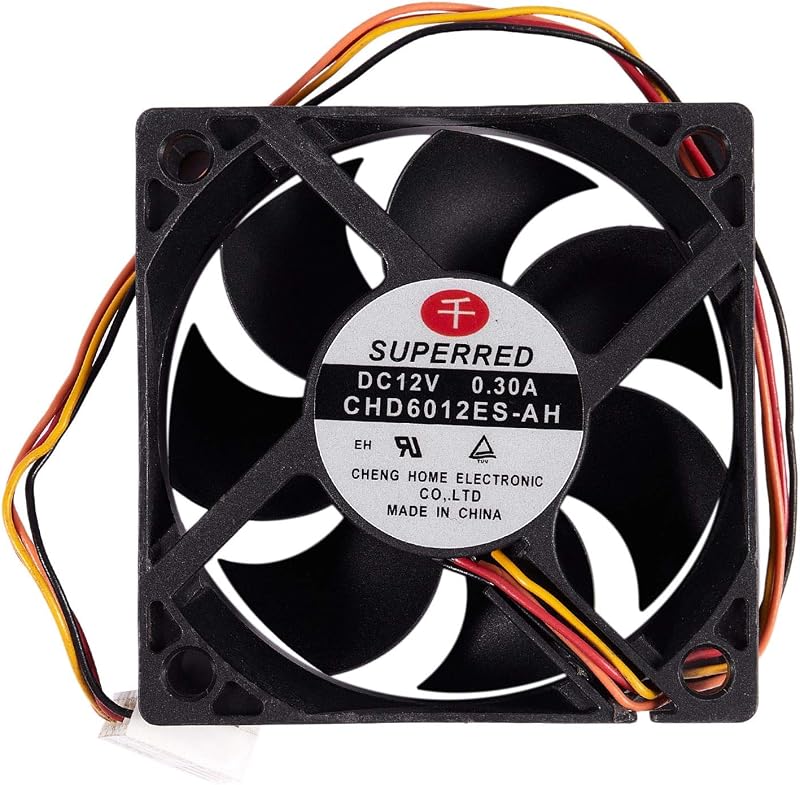 Dacvgog 60mm 12V 0.3A 4 Pin PC Computer Case Cooling Fan CHD6012ES-AH