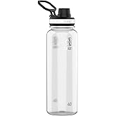 Takeya Tritan Water Bottle with Spout Lid - Durable Dishwasher-Safe Water Bottle - Simple, Modern Bottle - Reusable Water Bottle with Leak-Proof Lid - 40 oz, Clear