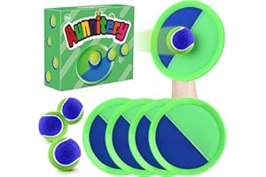 AUNNITERY Toss and Catch Ball Set Beach Toys for Kids Outdoor Toys and Yard Games for Boys and Girls Improves Focus Great for Exercise Fun Easter Christmas Birthday Gift Idea - 8 inch