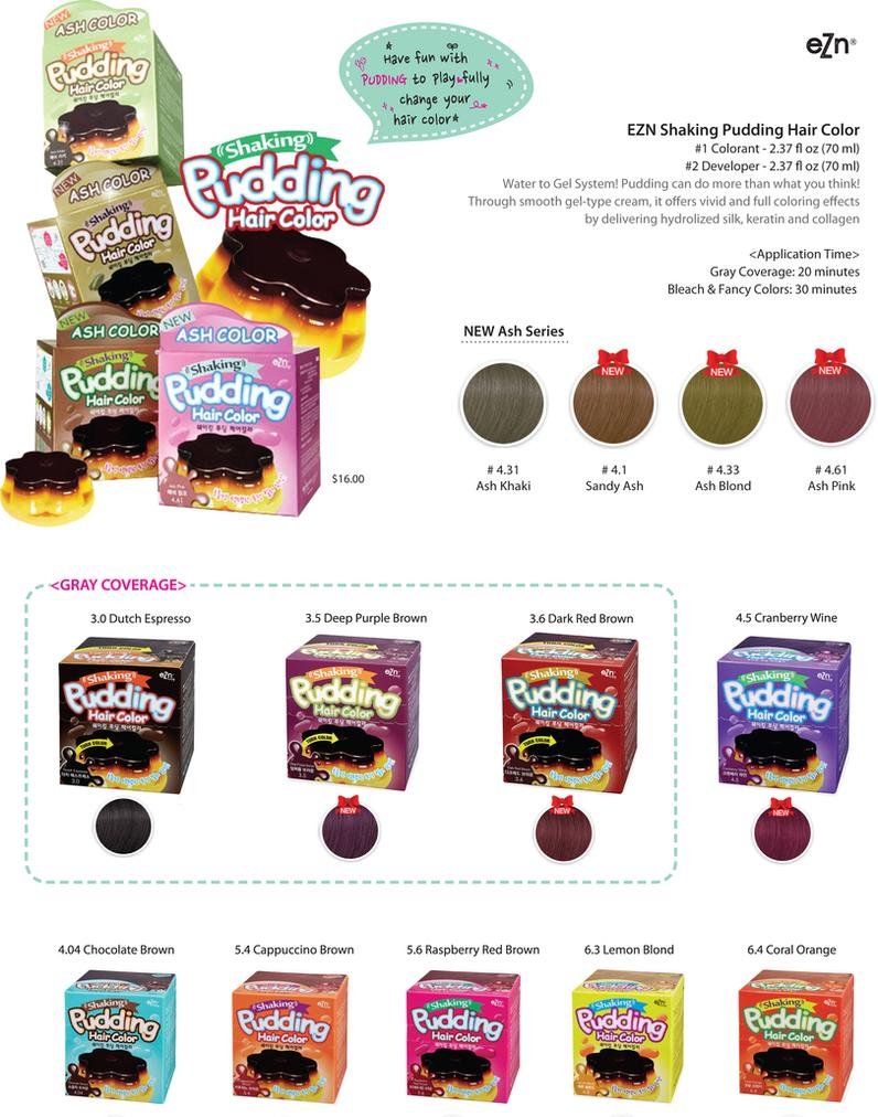 EZN Shaking Pudding Hair Dye Kit Color Smoky Ash Lavender EZN Shaking Pudding Hair Dye Kit Color Smoky Ash Lavender
