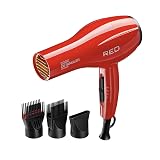 Kiss Products Red Detangler Dryer Plus 3 Attachments, 1.75 Pound