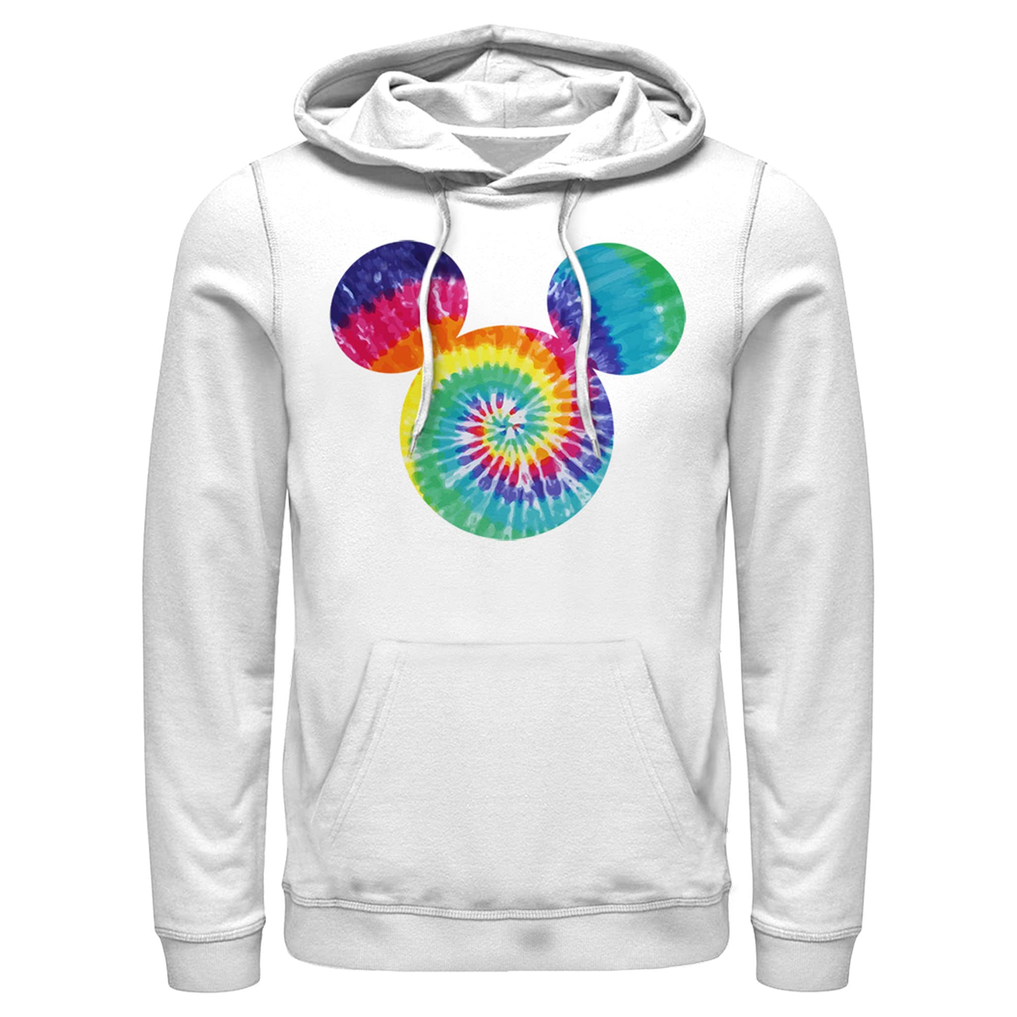 Photo 1 of Disney Classic Mickey Tie Dye Fill Mens Pullover Hoodie, White, XX-Large