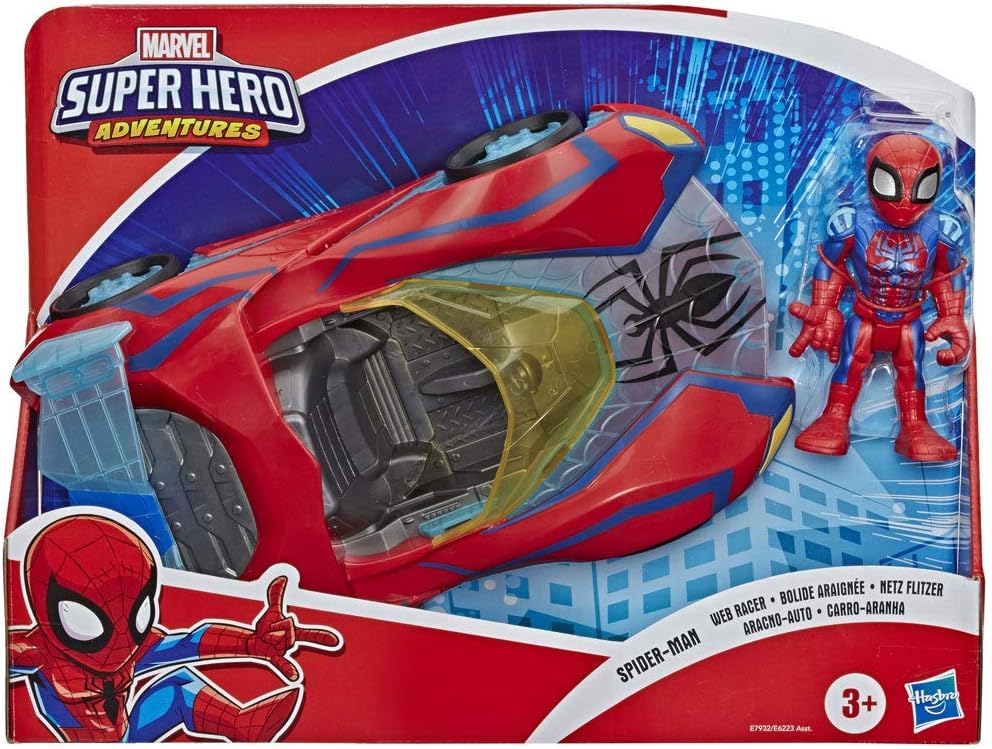 Playskool Heroes Marvel Super Hero Adventures Spider Man Web Speedster 12 Cm Figure And Vehicle Set Children From 3 Years To Collect Amazon De Spielzeug