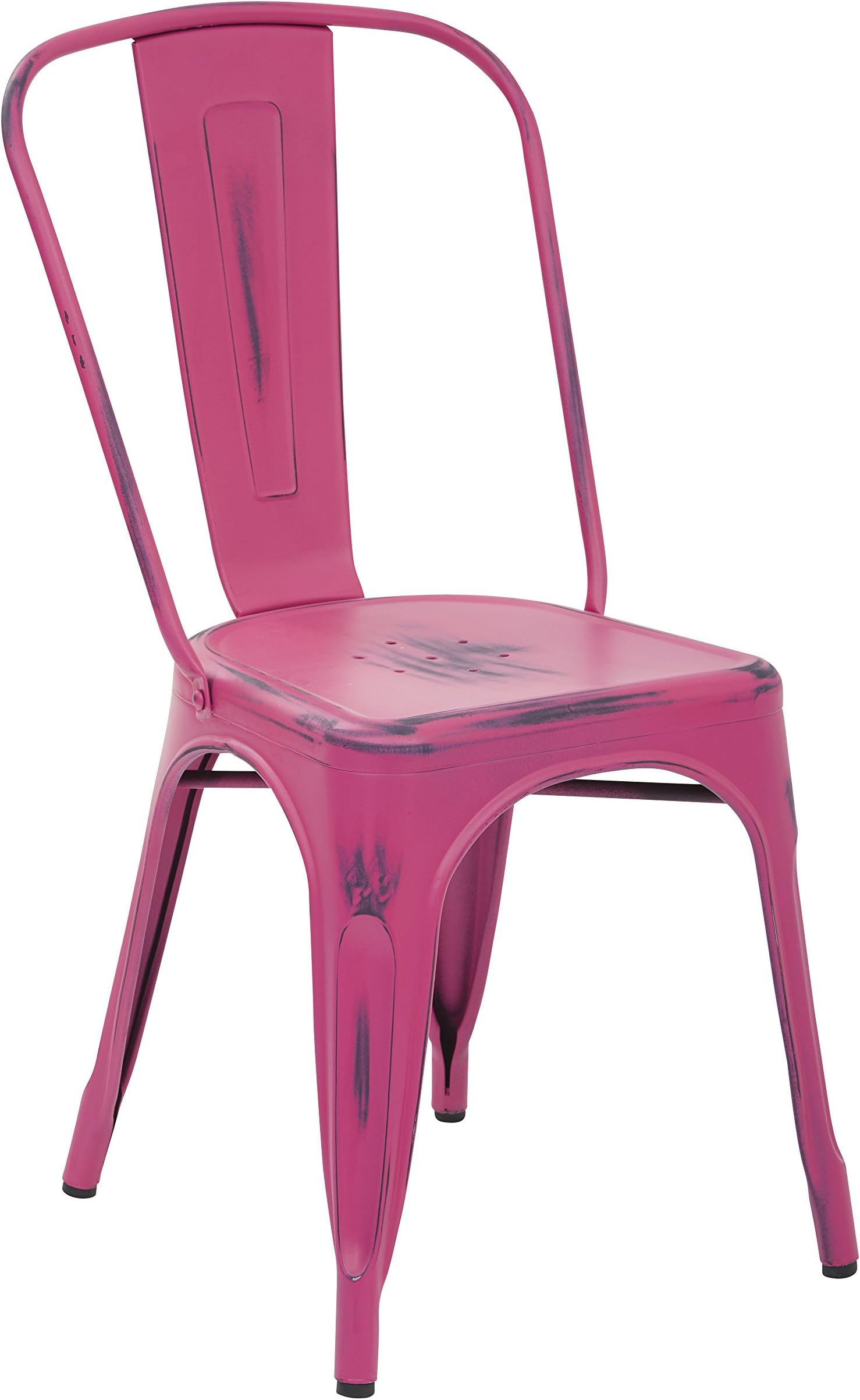 Work Smart/OSP Designs Bristow Armless Chair (2 Pack), Antique Pink