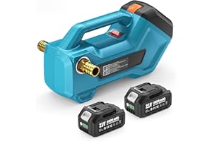 Seesii Cordless Transfer Pump for Water/Diesel, 760GPH Self-priming 2×4000mAh Rechargeable Battery, Portable Electric Utility Pump for RV, Garden, Hot Tub, Tank, Pool, Ponds, Aquariums, Rain Barrels