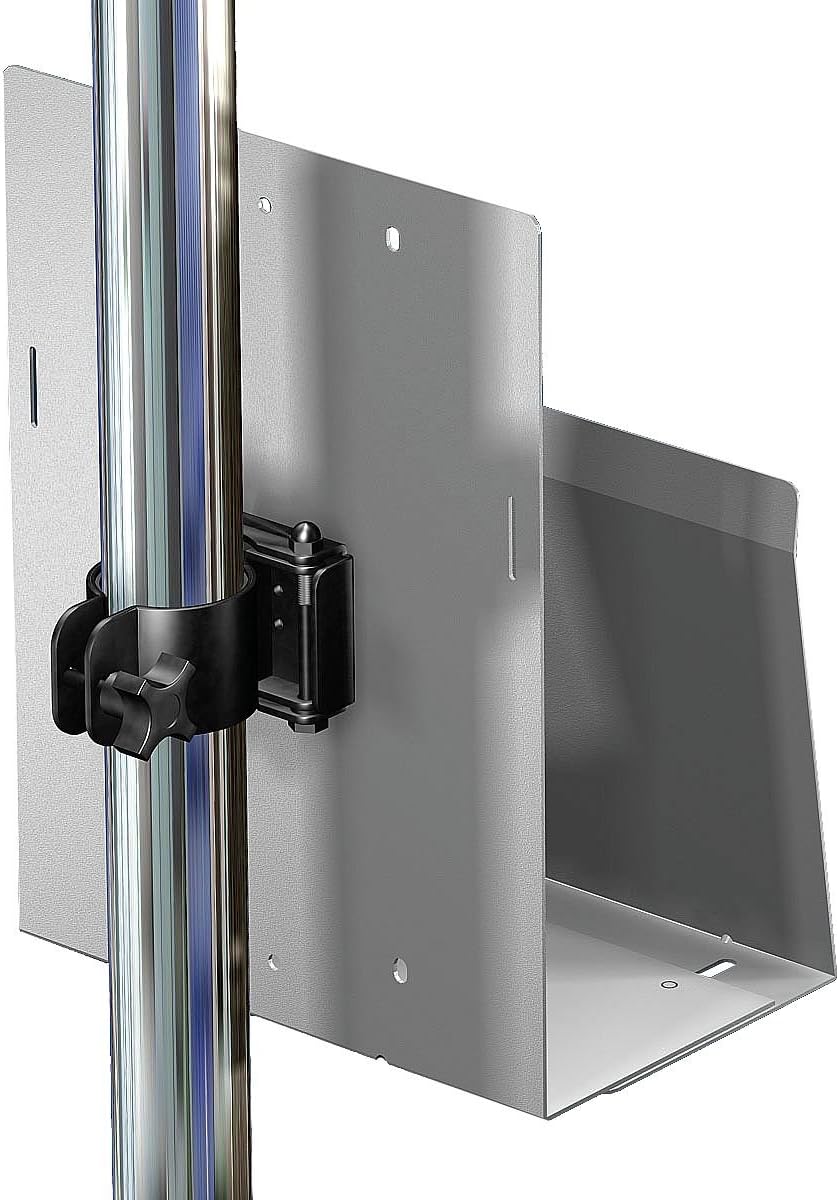 Hergo - 15-00202-000 - Laptop Cart CPU Holder, Steel, 4 Hx9 In. W