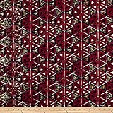 Supreme African Wax Print 6 Yard Red/Navy/Tan