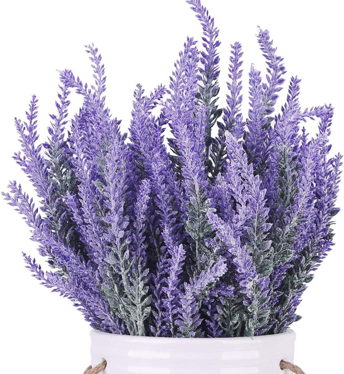 BOMAROLAN Artificial Lavender Plant Fake Flowers Wedding Bouquet Home Kitchen Office Table Centerpieces Arrangements Decor 6pcs (Purple)
