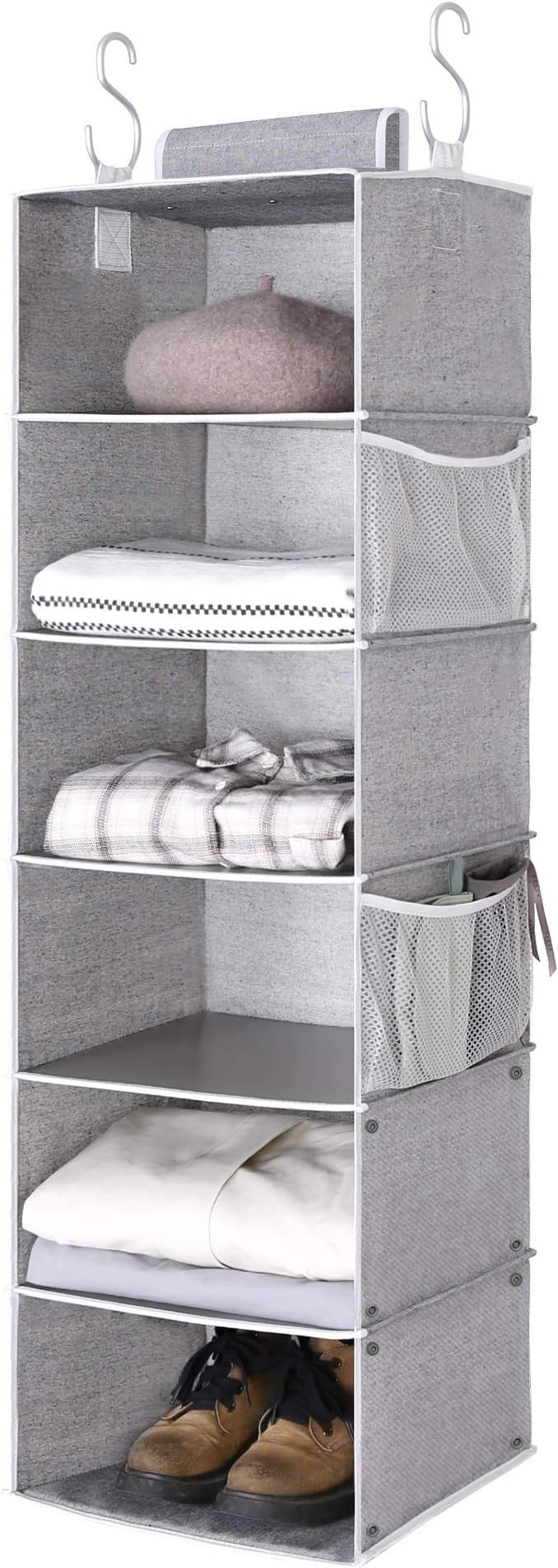 StorageWorks 6Shelf Hanging Closet Organizer, Hanging Shelves for