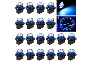 Ouzorp 20Pcs T10 194 168 Dash Instrument LED Light Bulbs Bright Panel Gauge Cluster Dashboard LED Light Bulbs blue