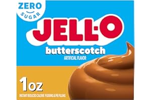 Jell-O Butterscotch Sugar Free & Fat Free Instant Pudding & Pie Filling Mix, 24 ct Pack - 1 oz Boxes, As Seen on TikTok