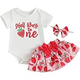 Baby Girl Birthday Outfit 1/2 Half Way To One Short Sleeve Watermelon Romper Ruffle Bloomer Skirt Set Summer Clothes