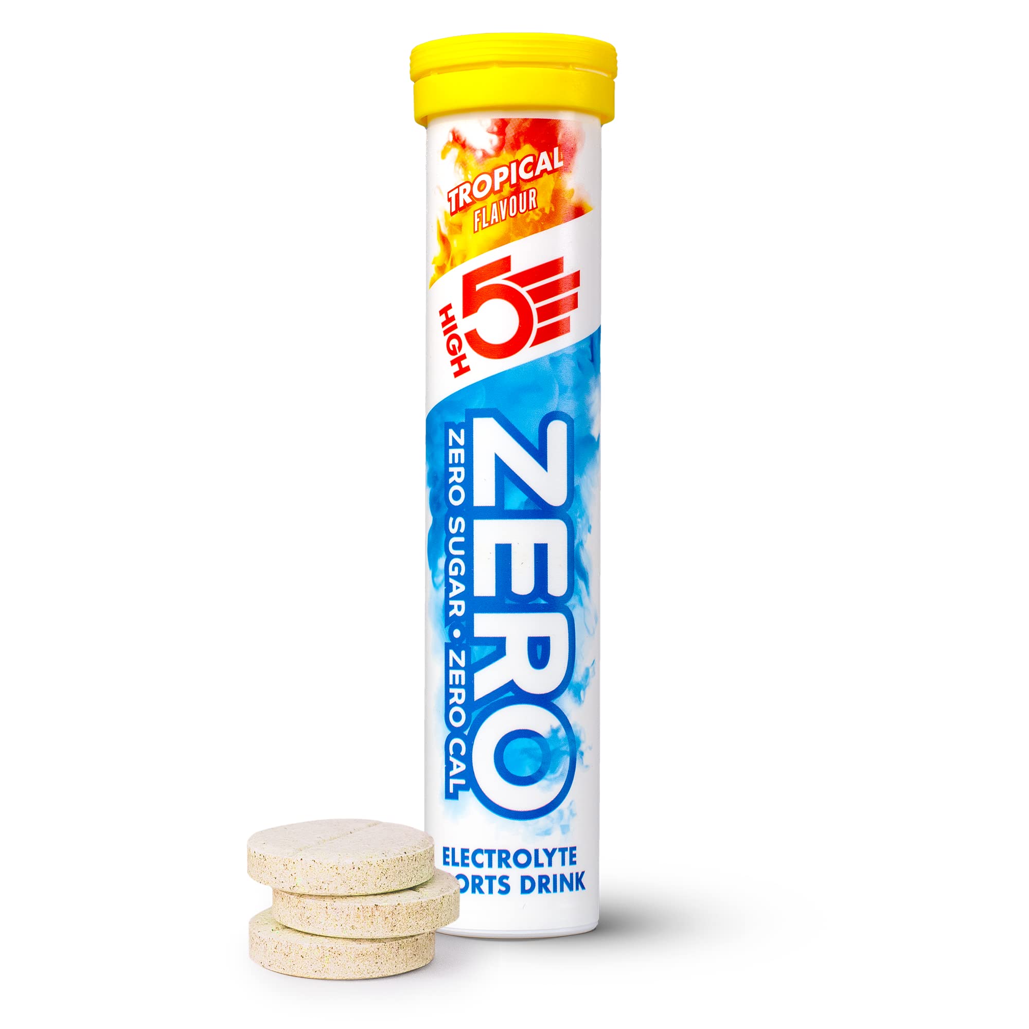 HIGH5 ZERO Electrolyte Tablet - Hydration Tablets Enhanced with Vitamin C - 0 Calories & Sugar Free - Boost Hydration, Performance & Wellness - Tropical, 20 Tablets (20x, Pack of 1)