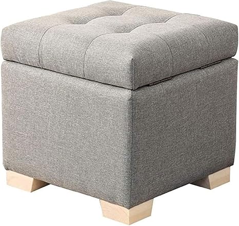 WHHK Puf De Almacenamiento Reposapiés Otomano Caja De Puf Reposapiés