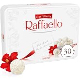 Raffaello Coconut Almonds Candy Snack Box, 30 Wrapped Treats, 10.6 oz | Raffaello coconut almonds candy snack box, individually wrapped candy treats in metal tin, perfect for gifting