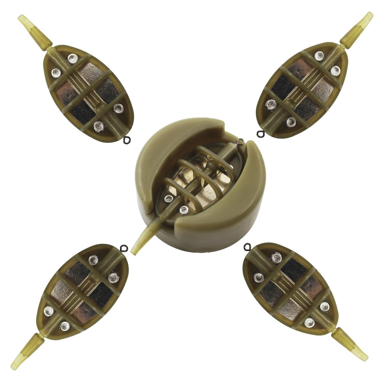 3年保証 オモリシンカー 15g g 25g 35g Carp Fishingインラインメソッドfeedersセットwith簡単リリースmould粗鯉釣り餌アクセサリー Set B06wln81sw 未使用品