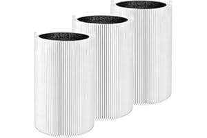 SMILYAN 3 Pack Blue Pure 411 Filter Replacement Compatible with Blueair Blue Pure 411 Genuine, 411+, 411 Auto and MINI Air Purifier, Package Include 3 Pack 3-in-1 HEPA Filters
