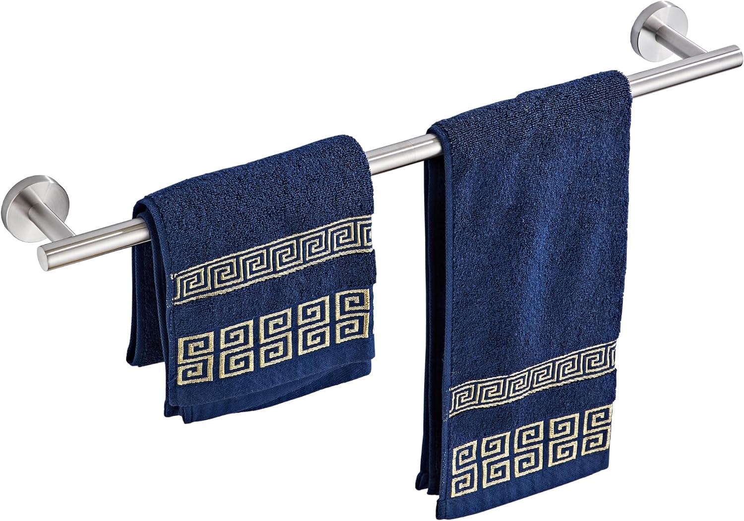 YUET Towel Rail 60CM Brushed Finish Hand Towel Holder Bar Bathroom Holders For Bathrooms Kitchen Dish Cloths Hanger 304 Stainless Steel RUSTPROOF Wall Mounted 24'' Silver