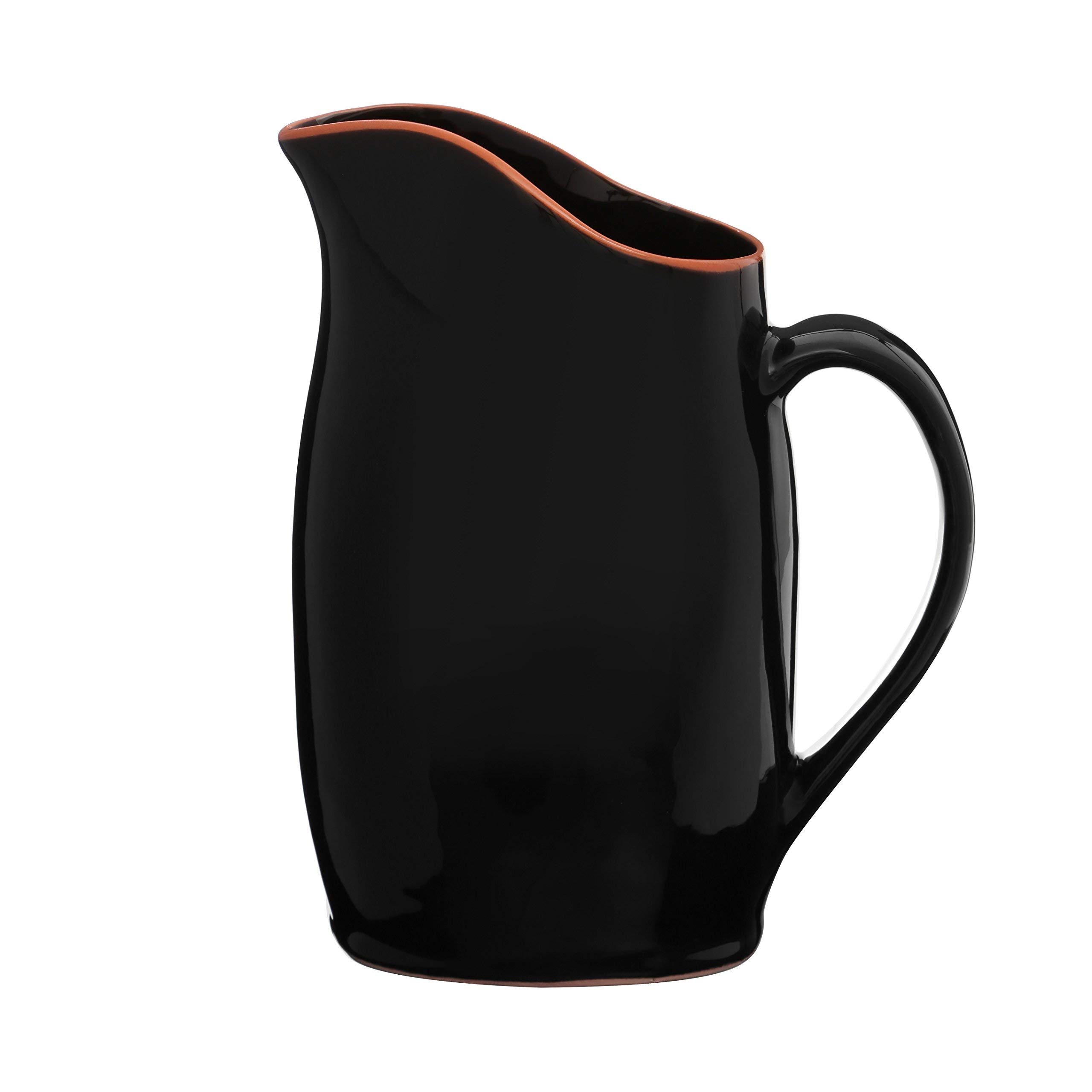 Premier Housewares Calisto Pitcher, Ceramic, Black, 2.5 Litre