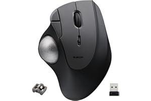 ELECOM Ergonomic Comfort Design Trackball IST Wireless 2.4GHz Connect, Super-Smooth Tracking with Roller Ball Bearing, 36mm B
