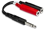 HOSA YPP-117 1/4" TRS to Dual 1/4" TSF Stereo