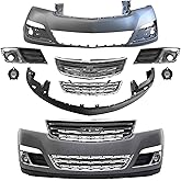 Complete Front Bumper Cover Kit With Grill Upper Lower Compatible With C-hevy Traverse 2013 2014 2015 2016 2017 23328140