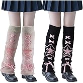 MKYSZLT 2 Pairs Leg Warmers for Women Girls Kawaii Y2K Legwarmers Japanese Socks Harajuku Cutecore Gothic Fashion Accessories