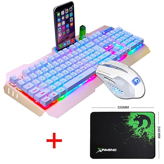 title=UrChoiceLtd 2017 Technical Rainbow Rainbow Retroilluminato A LED Tastiera Mouse