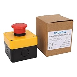 Baomain Red Sign Emergency Stop Switch, 660V