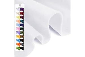 GRAINEAR White Soft Felt Fabric Sheet, 18" x 36", 1.6mm Thick - Premium Craft Felt for Sewing, DIY Projects, Embroidery, Decoration - Durable & Fade Resistant