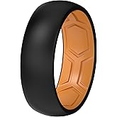 ThunderFit Silicone Rings for Him and Her, Rubber Wedding Engagement Bands Unisex, 2mm Thick in 4mm & 8mm Widths, Variety Multipack 1/4/7