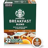 Starbucks K-Cup Coffee Pods, Breakfast Blend Medium Roast, 22 Count | 100% Arabica K-Cup pods for Keurig brewers; Breakfast Blend medium roast; 1 box, 22 pods